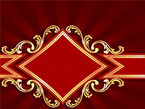 Red style holiday background vector material 03