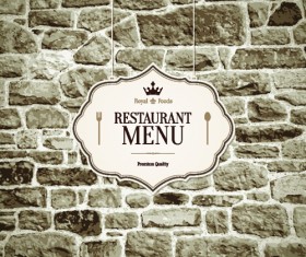 Restaurant royal food menu cover vector 02