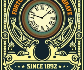 Retro pattern creative background art 04