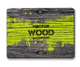 Retro square wood board background vector 02