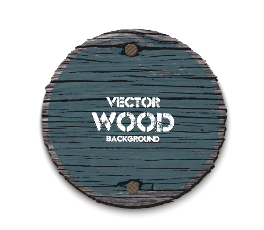 Round wood board background vector 01