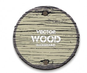 Round wood board background vector 03