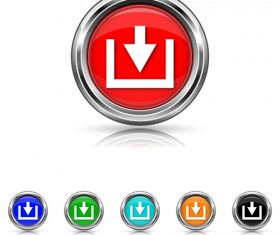Shiny colored arrows button vector