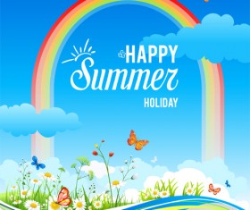Summer holiday natural background art 02
