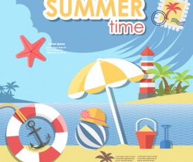 Summer travel time creative background graphics 01
