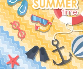 Summer travel time creative background graphics 03