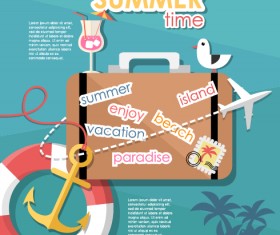 Summer travel time creative background graphics 04