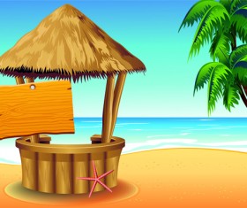 Summer travel with holiday background art vector 01