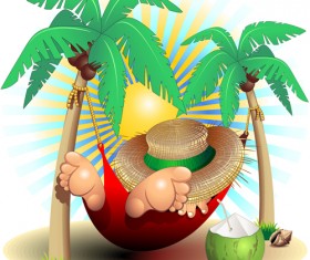 Summer travel with holiday background art vector 05