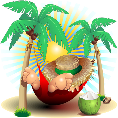 Summer travel with holiday background art vector 05
