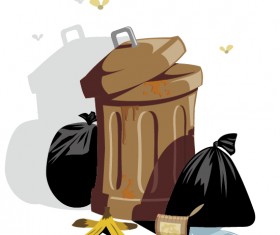 Trash and garbage bags design vector