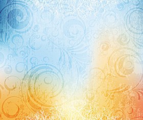 Tree with floral Textures background vector