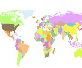 Vector world map design graphics set 01