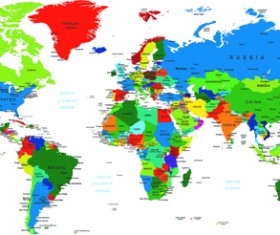 Vector world map design graphics set 02