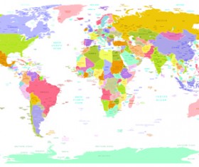 Vector world map design graphics set 04
