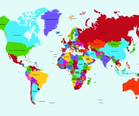 Vector world map design graphics set 06