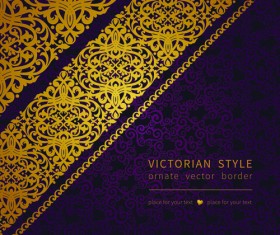 Victorian ornate floral pattern background vector 02