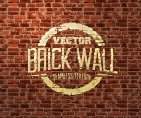 Vintage brick wall vector background art