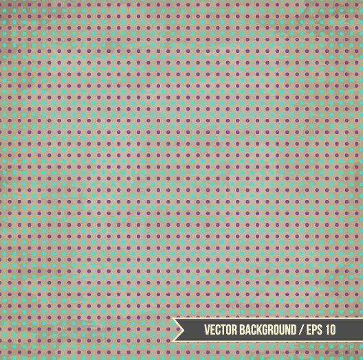 Vintage dot pattern background vector material 04