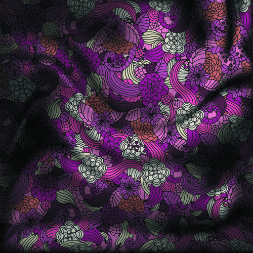 Vintage floral textile vector background art 03