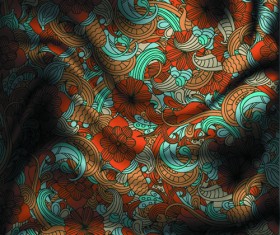 Vintage floral textile vector background art 04