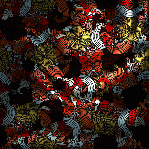 Vintage floral textile vector background art 05