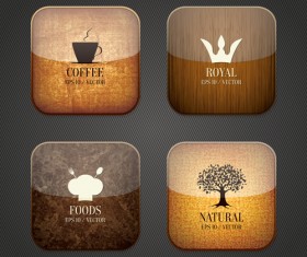 Vintage food and drink application icons