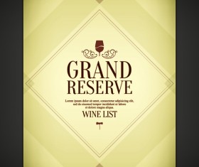 Vintage wine list creative design vector