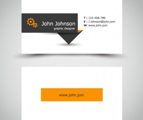 Yellow style business cards anyway surface template vector 02