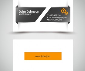 Yellow style business cards anyway surface template vector 04
