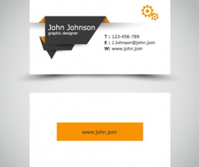 Yellow style business cards anyway surface template vector 05