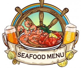 barbecue menu label creative vector 03