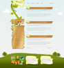 Green tree and wood style psd website template free download