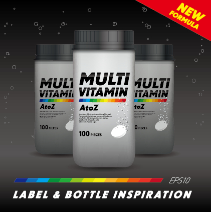 vitamin box design vector 02