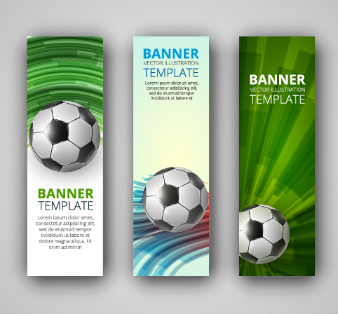 Abstract football vector banner graphic