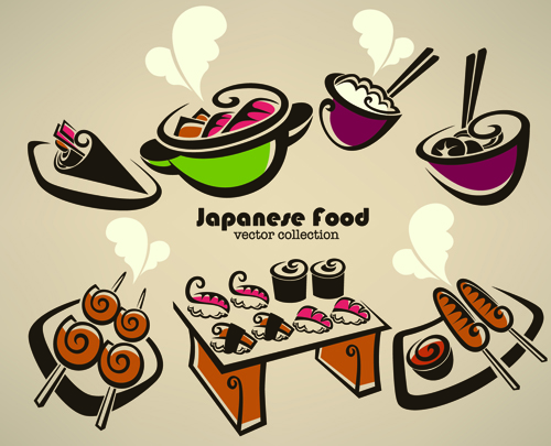 Abstract food logos creative design vector 02