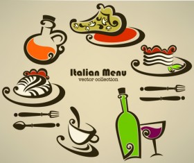 Abstract food logos creative design vector 03