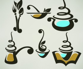 Abstract food logos creative design vector 05