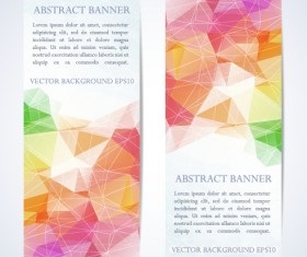 Abstract geometric shapes vertical banners vector 01