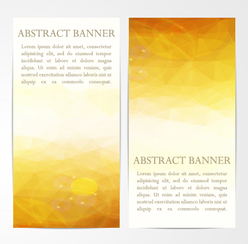 Abstract geometric shapes vertical banners vector 02