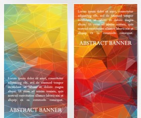 Abstract geometric shapes vertical banners vector 03