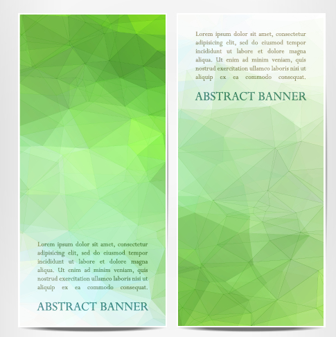 Abstract geometric shapes vertical banners vector 04
