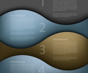 Abstract wave numbered infographics vector