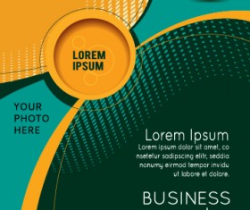 Abstract with round brochure cover design vector 01