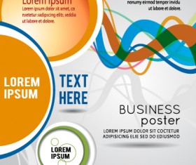 Abstract with round brochure cover design vector 05
