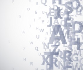 Alphabet gray background vector graphics
