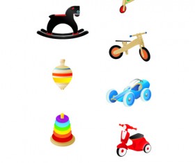 Baby toys cute design vector graphics