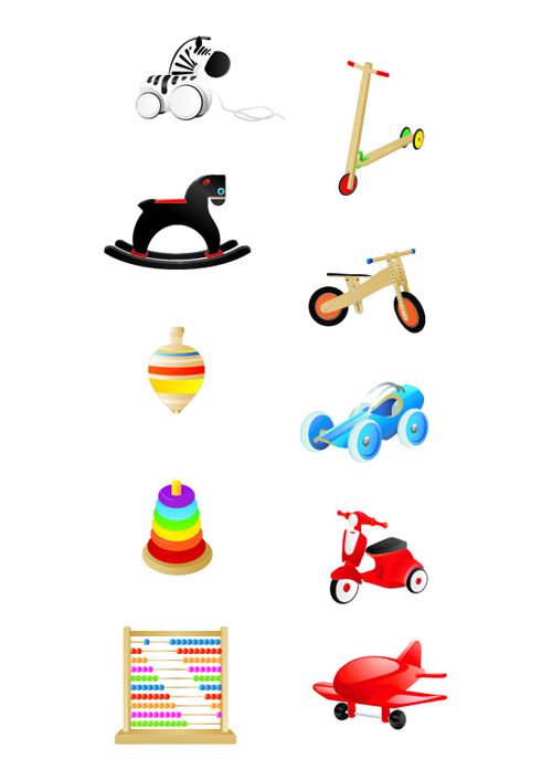 Baby toys cute design vector graphics