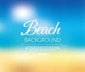 Beach abstract blurred background vector