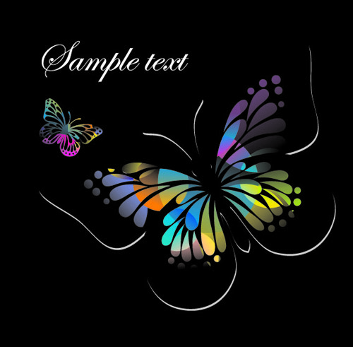 Beautiful floral butterfly creative background art 03